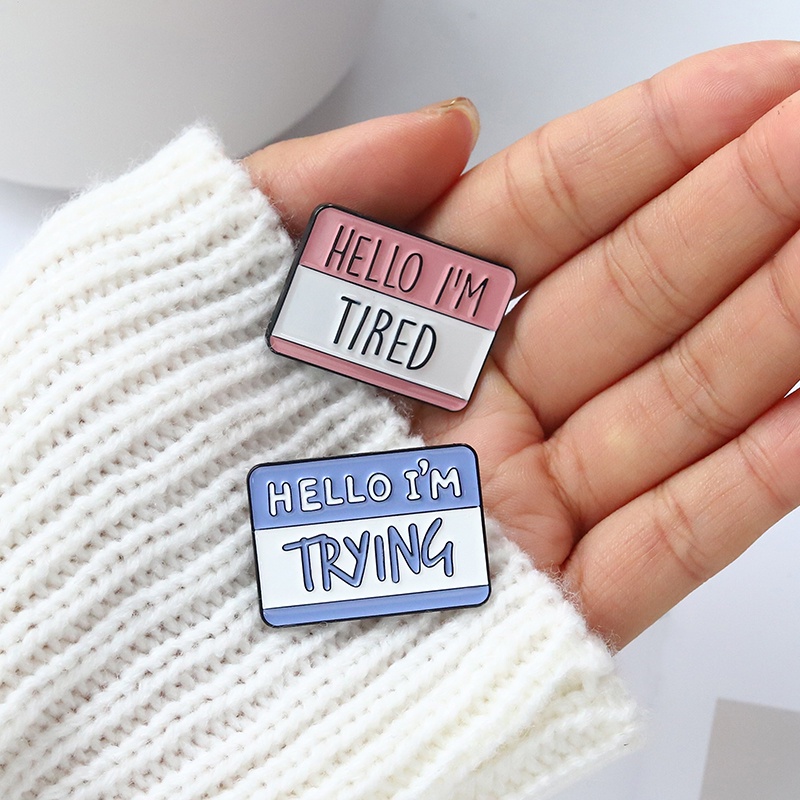 Teks Warna-Warni Quotes Enamel Pin Lucu Dialogue Quote Humor Bros Pakaian Kerah Pin Lencana Kartun Perhiasan Hadiah Teman