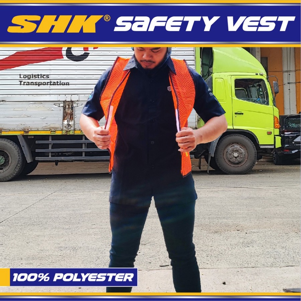 Rompi Proyek Jaring Safety Vest Orange Scot Lite size L SHK