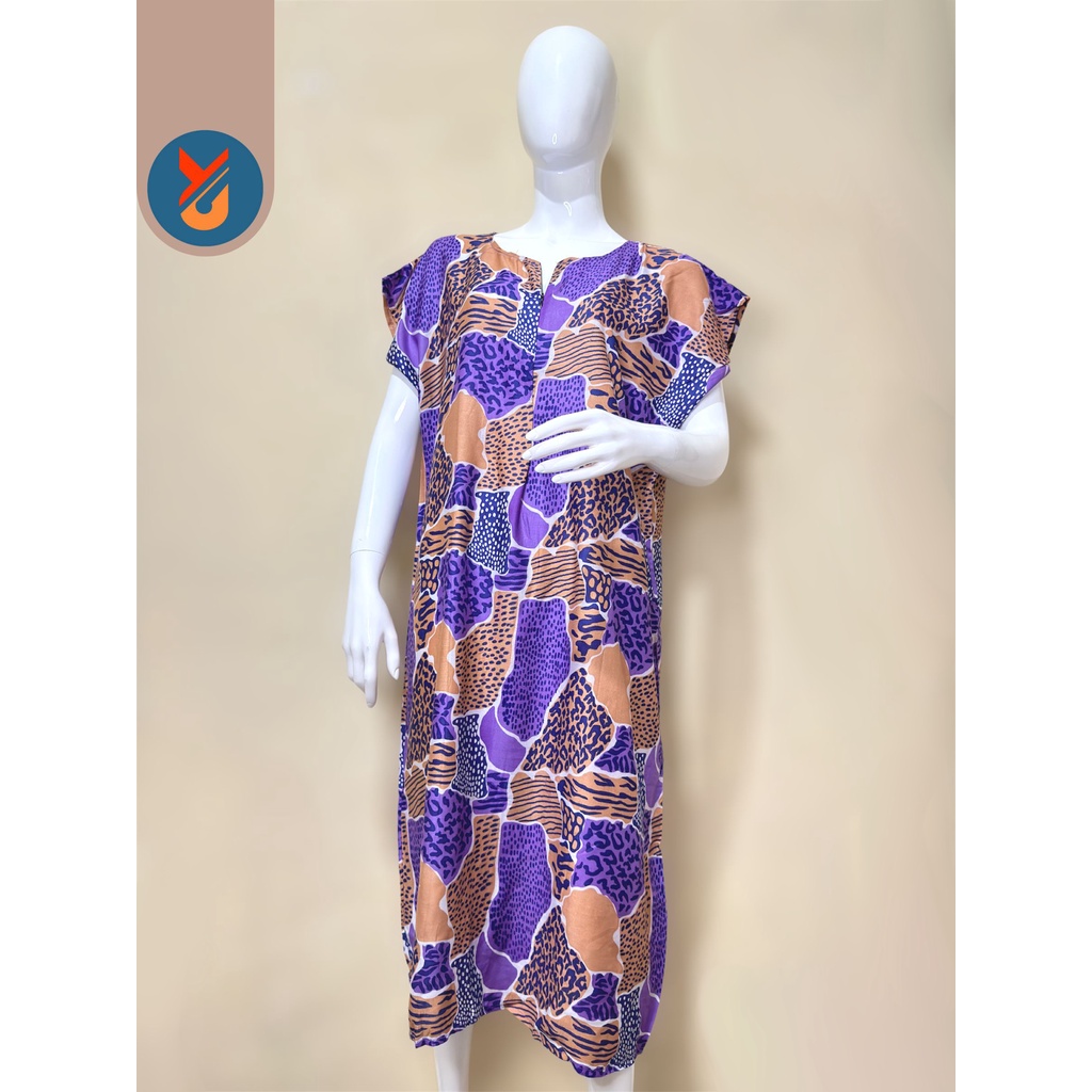 Daster Habel Daster Panjang Selutut Zipper Daster Rayon