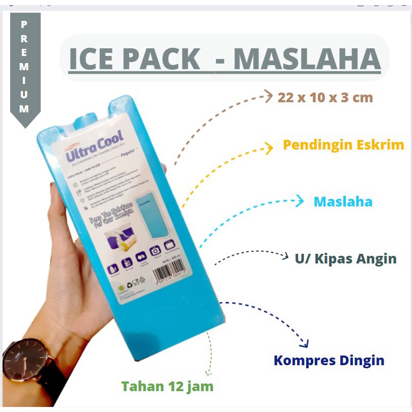 Ice Pack Freezer Bag 22x15  Ice Pack Pendingin Pendingin Es Pack Maslaha Ultra Cool Pendingin Pendin