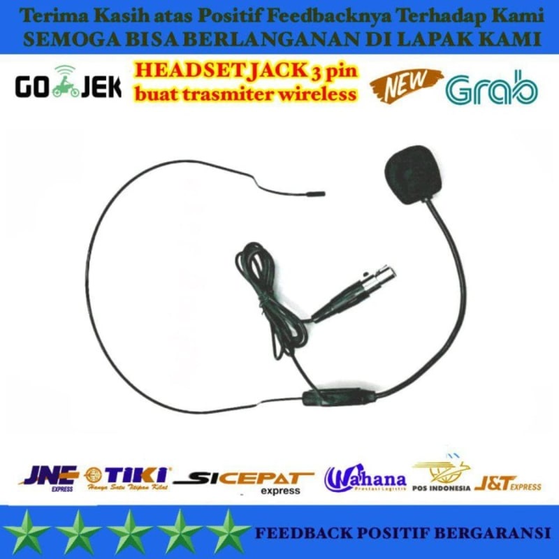 Mic Headset Jack 3 Pin Untuk Wireless Transmiter CABUTAN