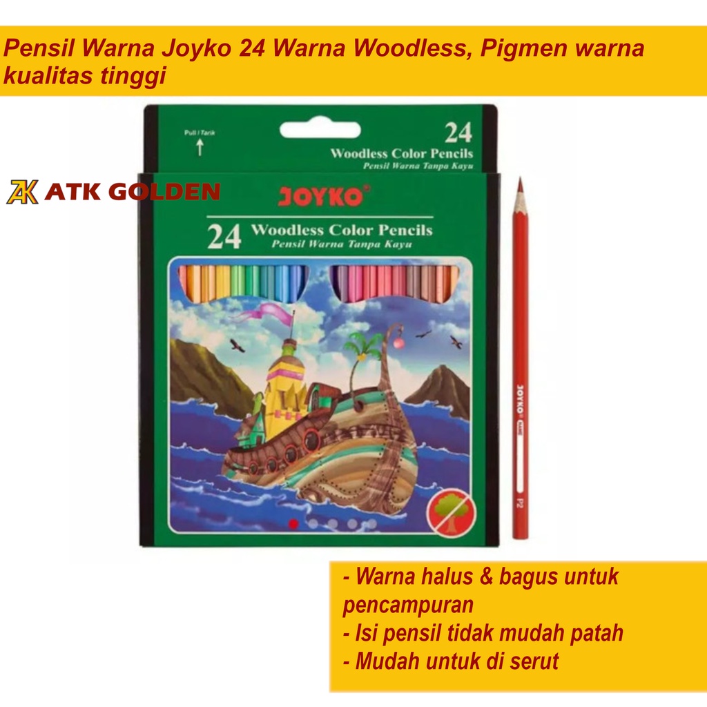 

Pensil Warna Panjang 24warna Joyko