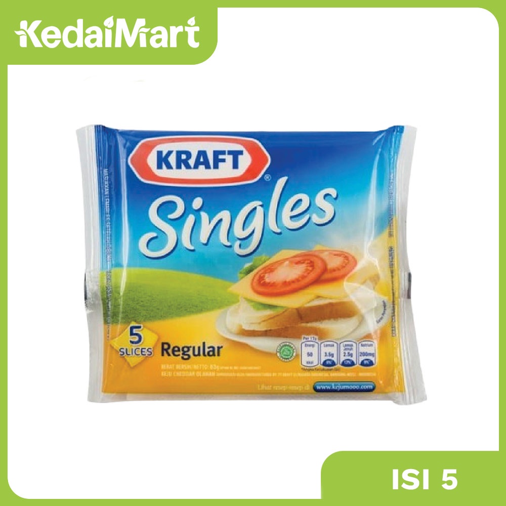 

Keju Kraft Singles Slice 83 Gram Isi 5