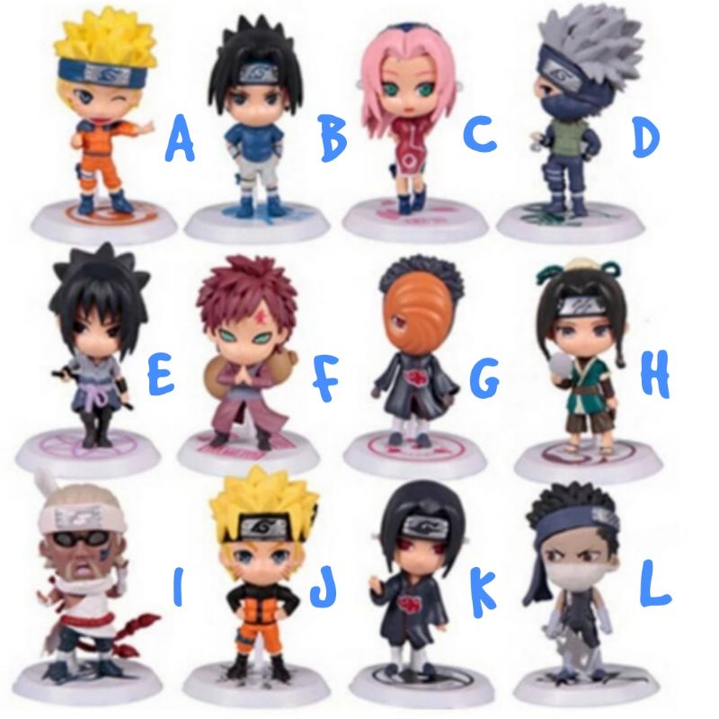 Action Figure Mini Naruto Shippuden Sasuke Sakura Kakashi Mini Naruto