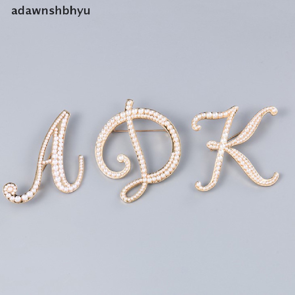 Adawnshbhyu 1pc Bros Elegan Korsase Perhiasan Mutiara Pin Huruf Inggris  Id