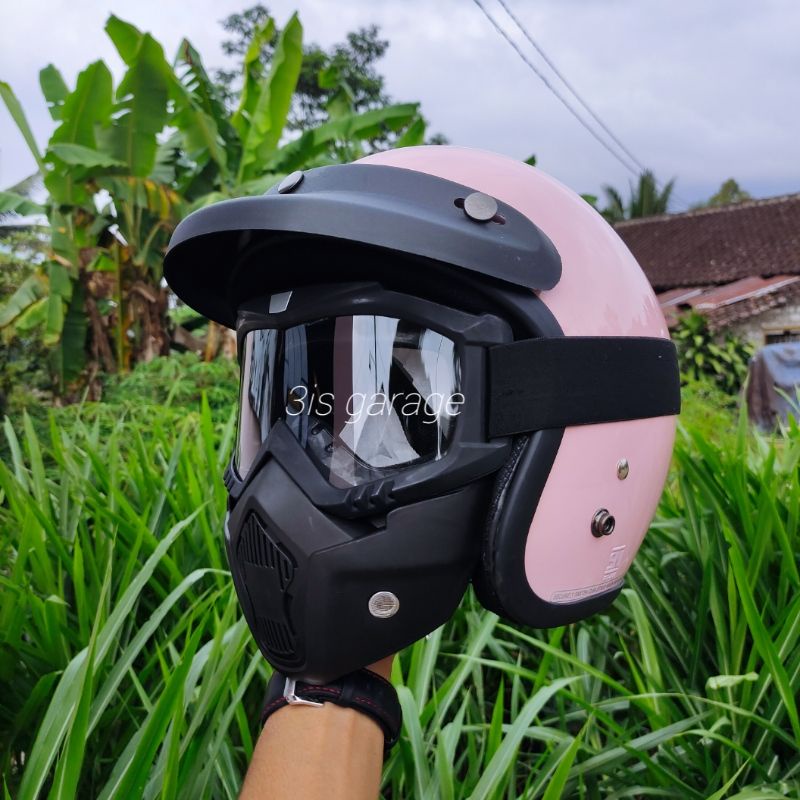 HELM RETRO BOGO GOGLE MASK TOPENG