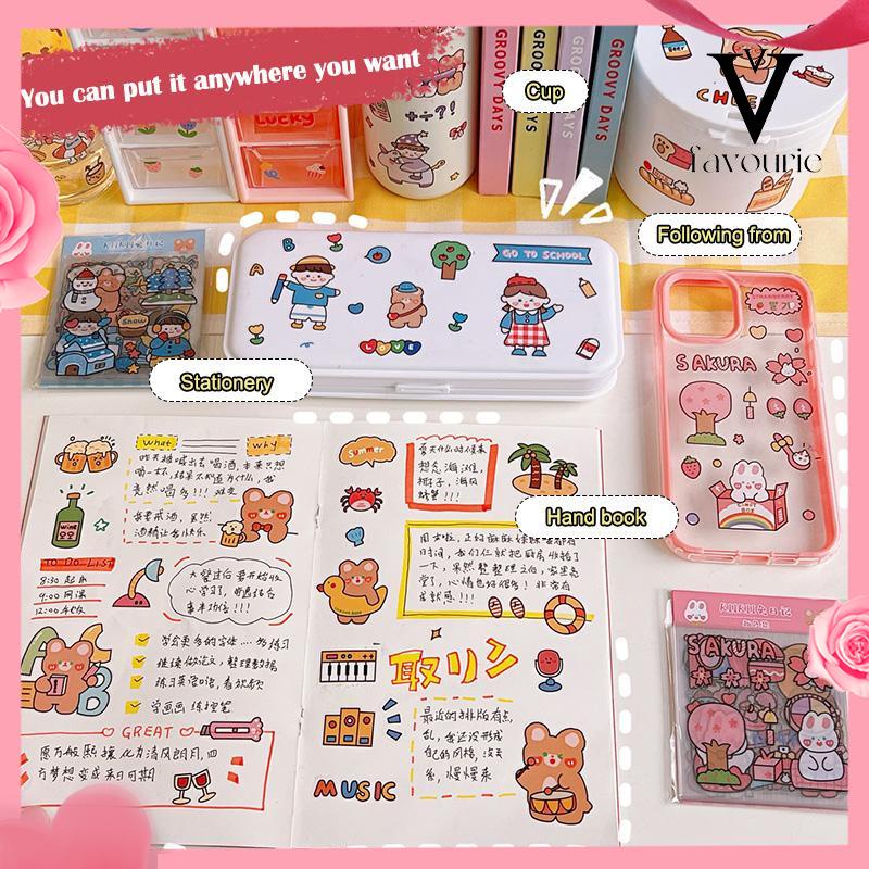 COD20PCS/Set Stiker Motif Kartun Korea Lucu Anti Air Dekorasi pola kecil Handbook Scrapbook DIY-FA