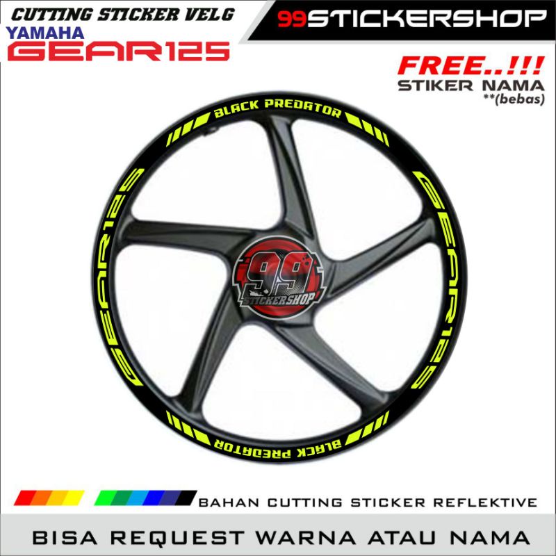 stiker velg Yamaha GEAR 125