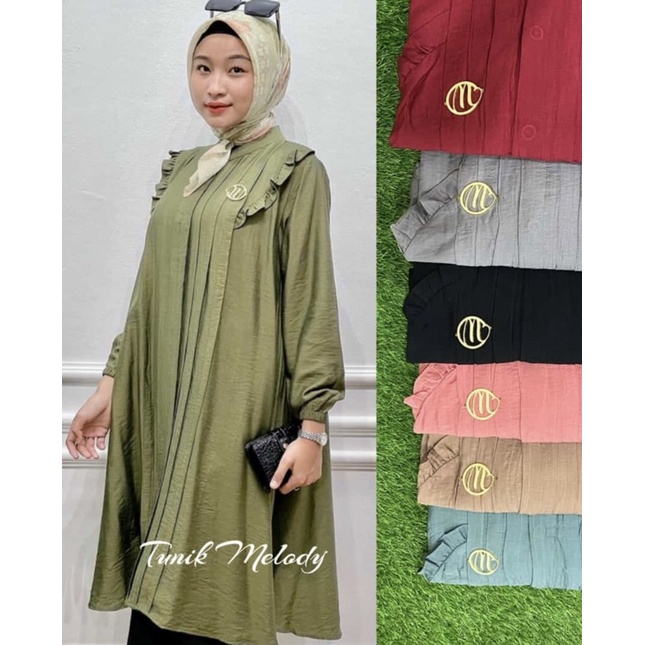Tunik Melody | Winody | Bahan Polo Linen Premium