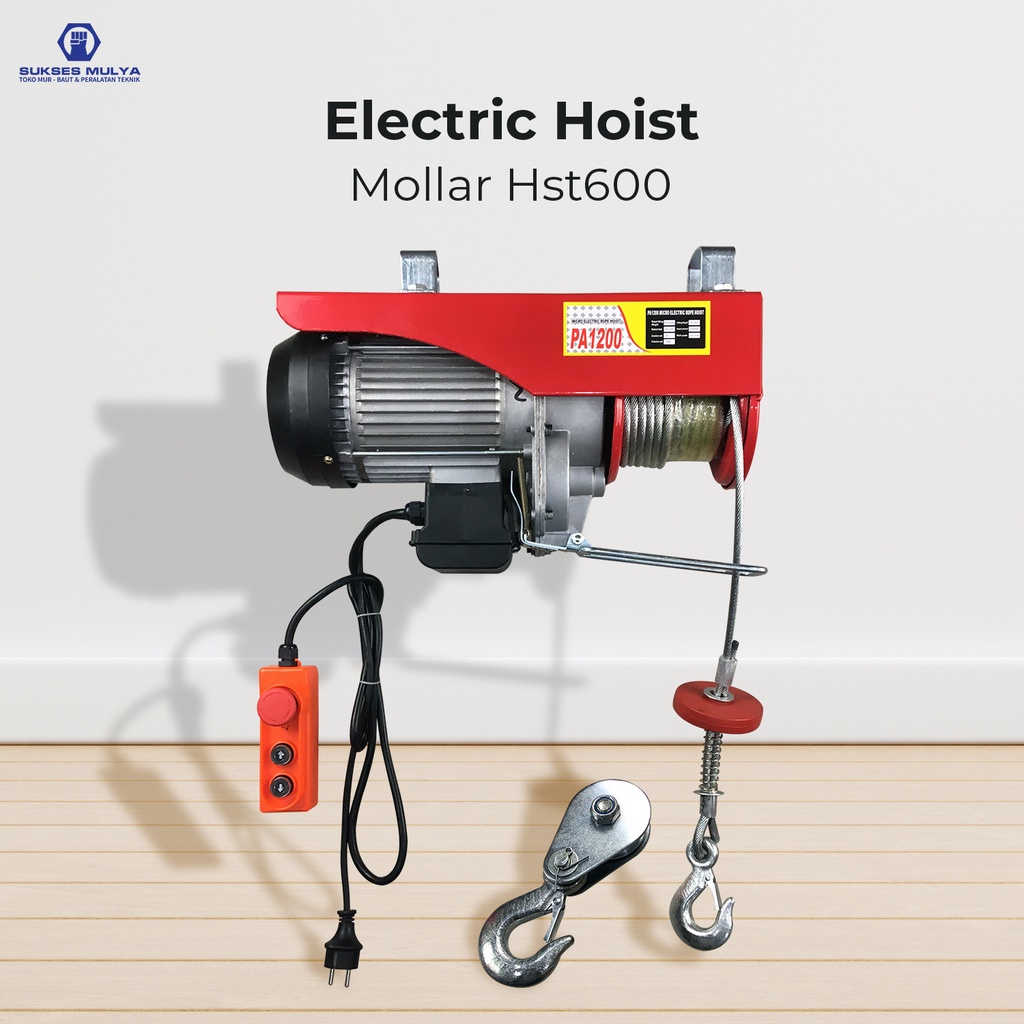 Mollar HST 300/600 Electric Hoist Katrol Elektrik 1000W