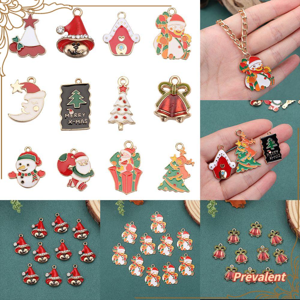 Preva 10pcs Enamel Charms Elk Handmade Anting Kalung Gelang Liontin