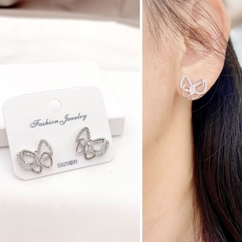 Anting Silver925 Perak Mata kilau Earring Starling Silver Premium Quality Anti karat anti alergi R92