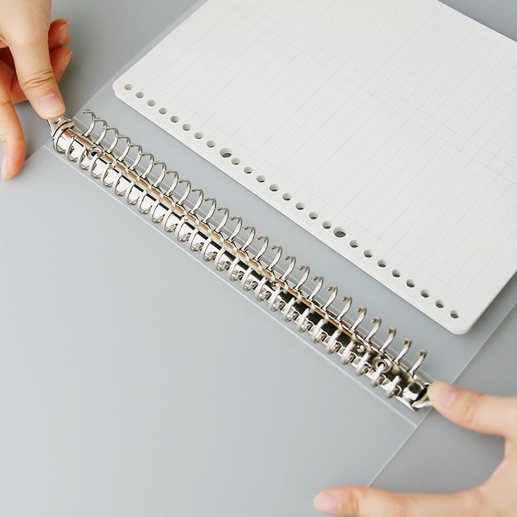 

❂❂❂ [THE UNIVERSE] 26 Ring Binder B5 Matte Aesthetic Binder Transparan Dove - ST009