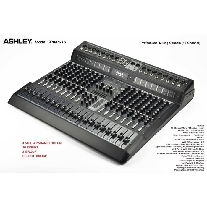 mixer ashley xman16 xman 16 16 channel