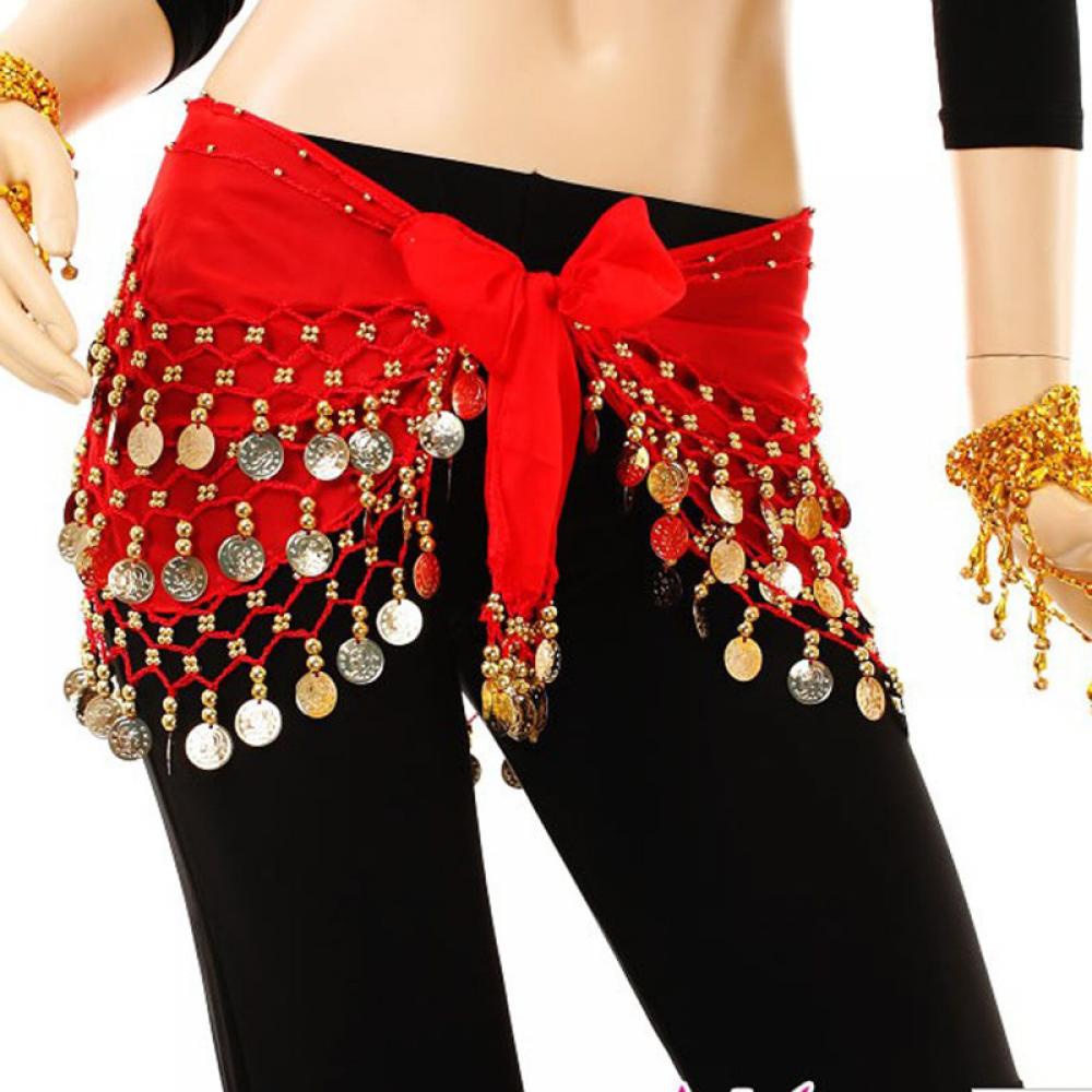 Belt Belly Dance Coin Ikat Pinggang Belly Dance Hip Scarf Baju Belly Dance Belly Dance Chiffion Scarf Selendang Tari Perut