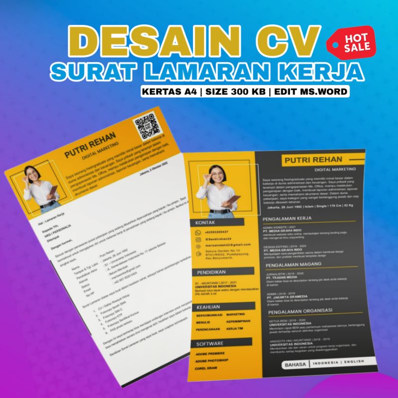 

TEMPLATE CV MENARIK | DESAIN CV MENARIK SURAT LAMARAN KERJA