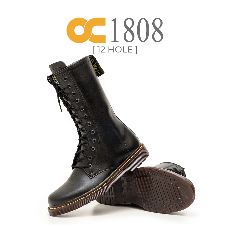 SEPATU BOOT 12 HOLE KULIT ORIGINAL / ODON CIBADUYUT OC 1808