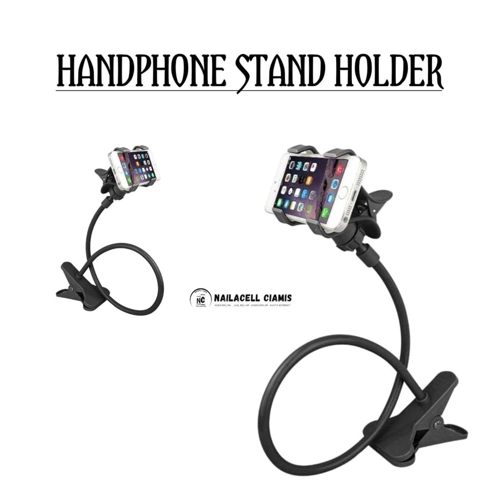 Lazypod Stand Ranjang Lantai Meja Dudukan Hp Jepit Phone Holder