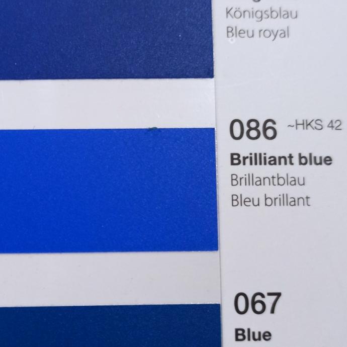 Sticker Oracal 651-086 BRILLIANT BLUE (GLOSSY/MATTE) SALE
