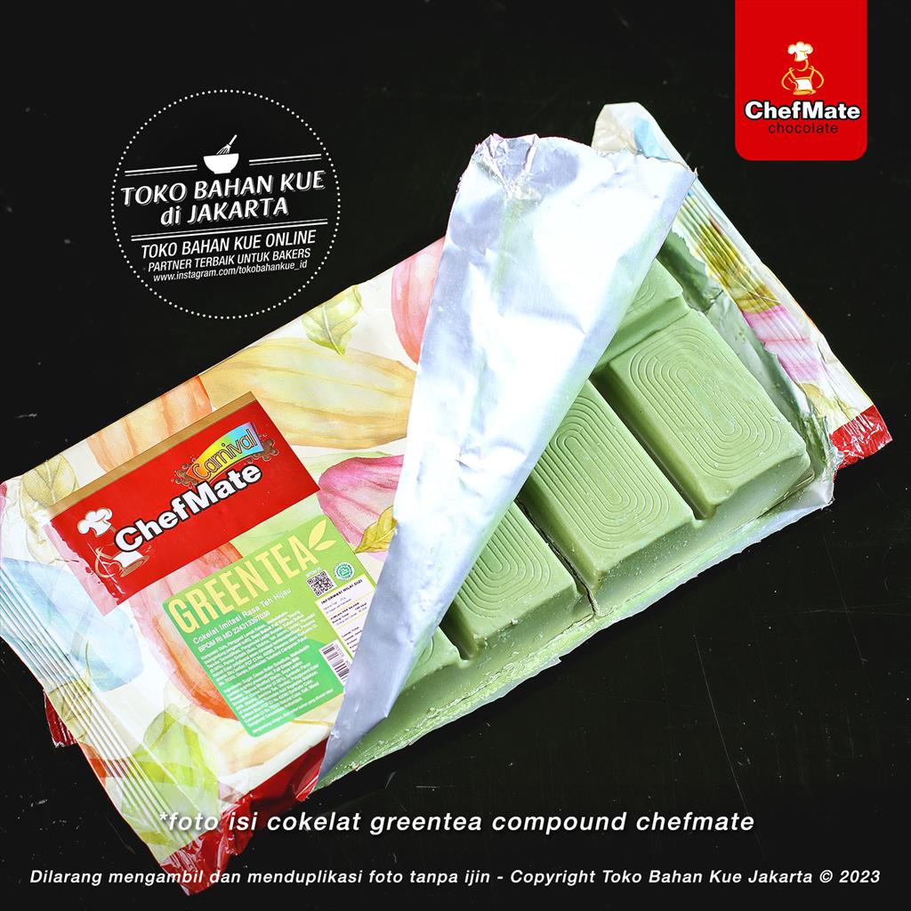 

Chefmate GREEN TEA 250gr Coklat Carnival Greentea Batang Compound