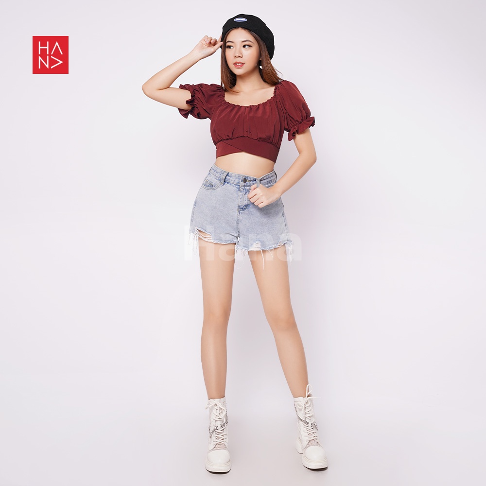 Hana Fashion - Reina Sabrina Top / Atasan Wanita Gaya Korea - SB279