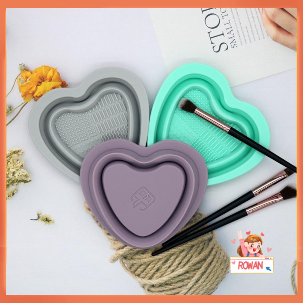 R-flower Silicone Brush Scrubber Handheld Brush mat Sikat Blender Jantung