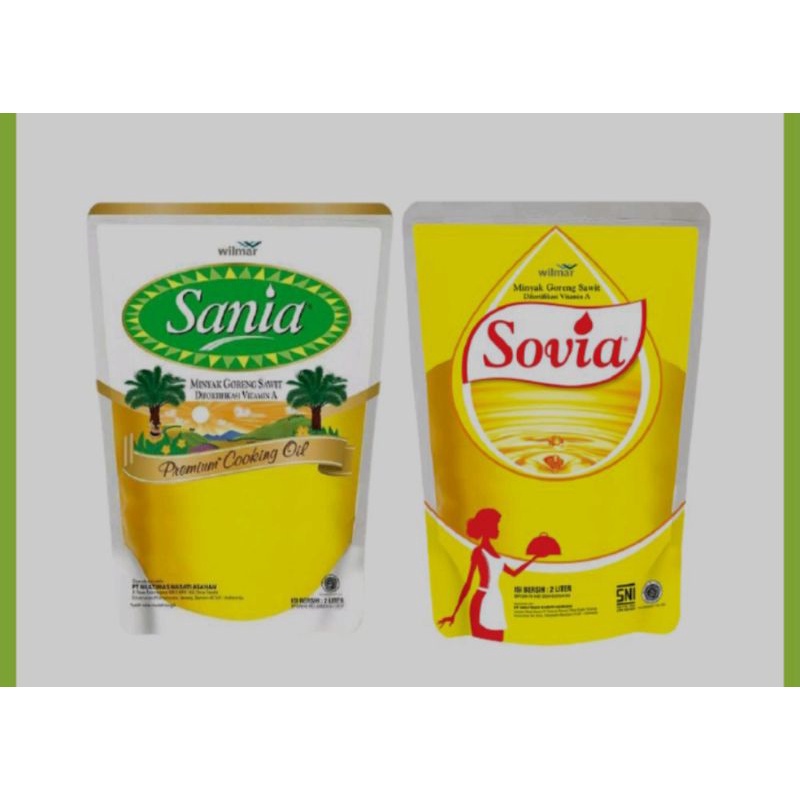 

minyak goreng sania& minyak goreng Sovia 2Liter