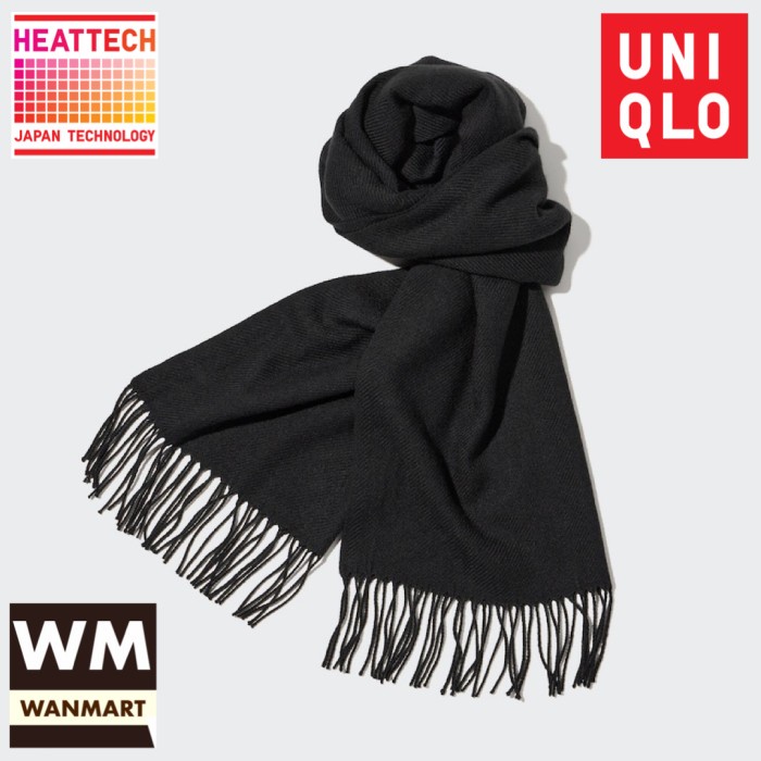 UNIQLO HEATTECH SYAL WINTER POLOS BLACK