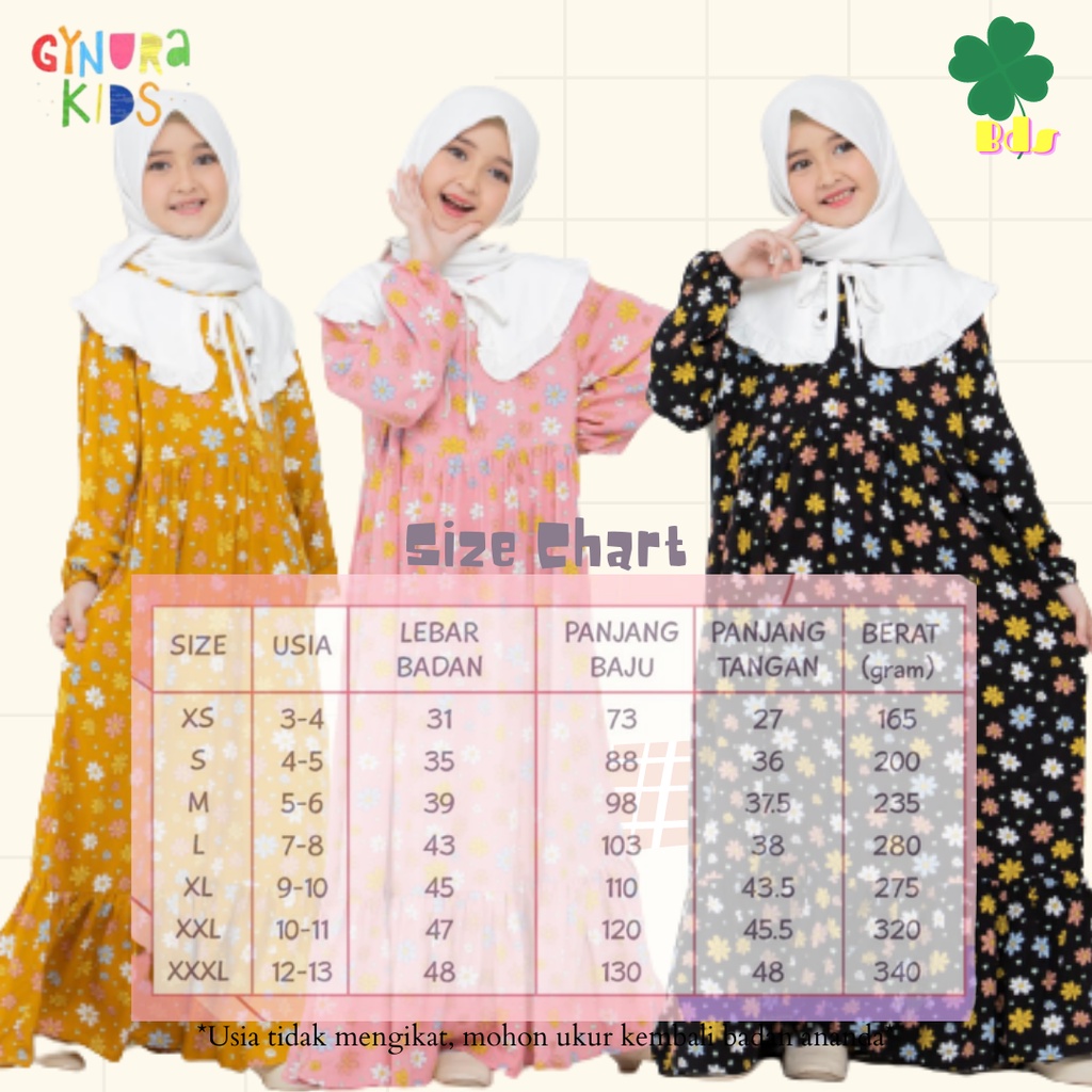 Baju muslim anak homedress HD03 Gynurakids