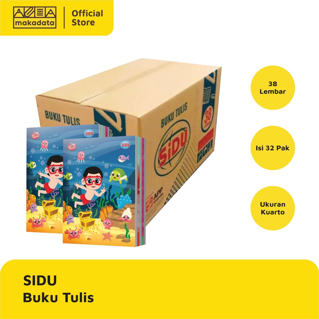 

BUKU TULIS SIDU / SINAR DUNIA 38 LEMBAR (1 BOX) MURAH