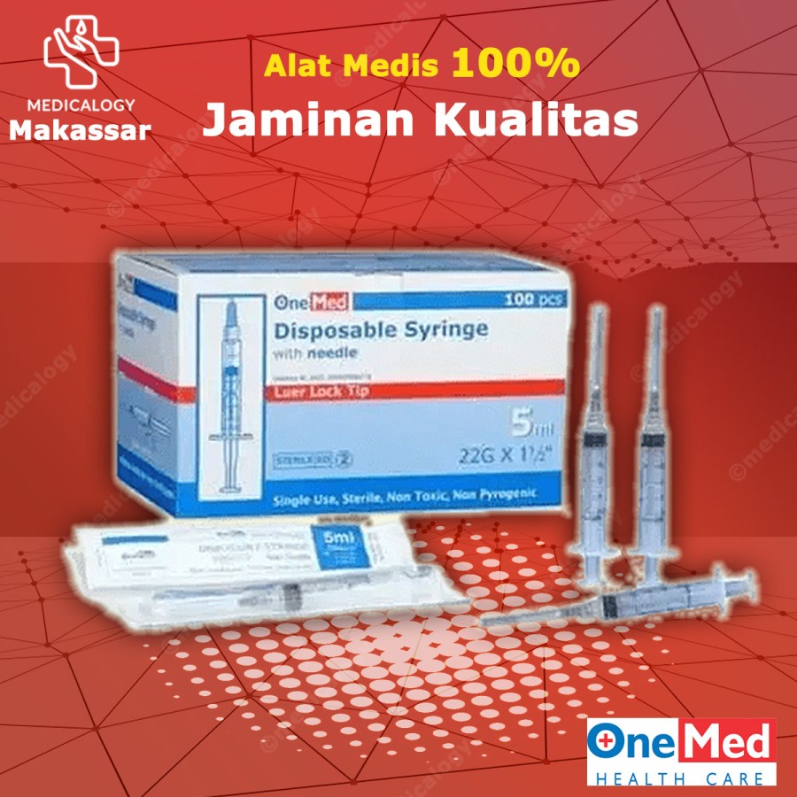 Spuit Onemed 5cc - Alat Suntikan per Box 100pcs
