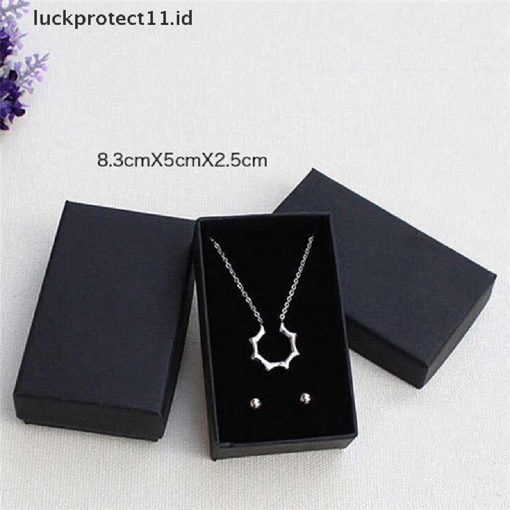 /Fashion Hot//// Paket Kertas Hitam Case Cincin Kalung Anting Gelang Perhiasan Gift Box Dekor.