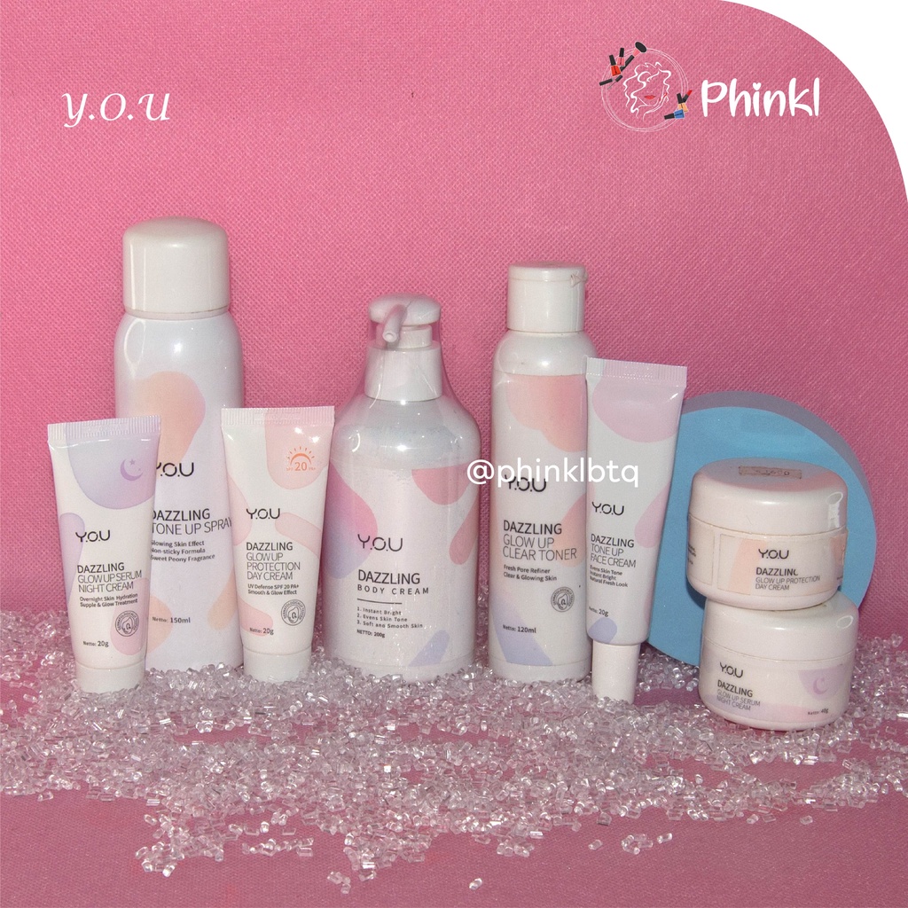 `ღ´ PHINKL `ღ´ Y.O.U dazzling glow up series rahasia wajah cerah kinclong skincare KPOP skin care