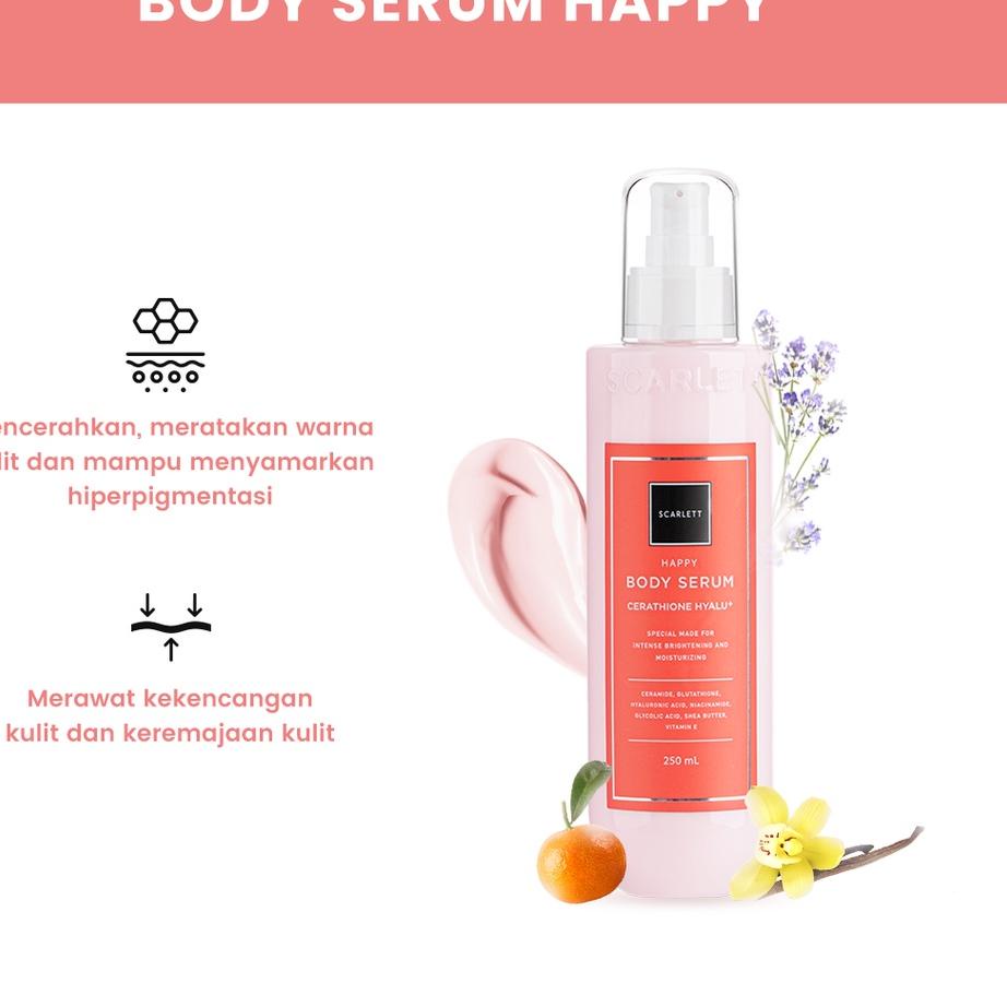 qs❂Paling Popular➽ Scarlett Whitening Body Serum Happy 58 ➽