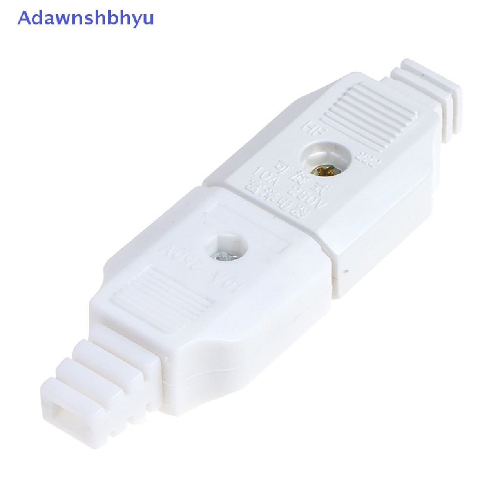 Adhyu US 2pin Gepeng AC Listrik Power Male Plug Female Socket Outlet Adaptor Kawat ID