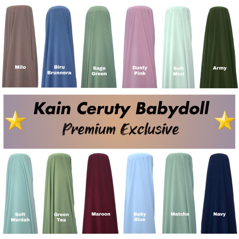 [PREMIUM] Kain ceruty babydoll high quality bahan ceruti babydoll