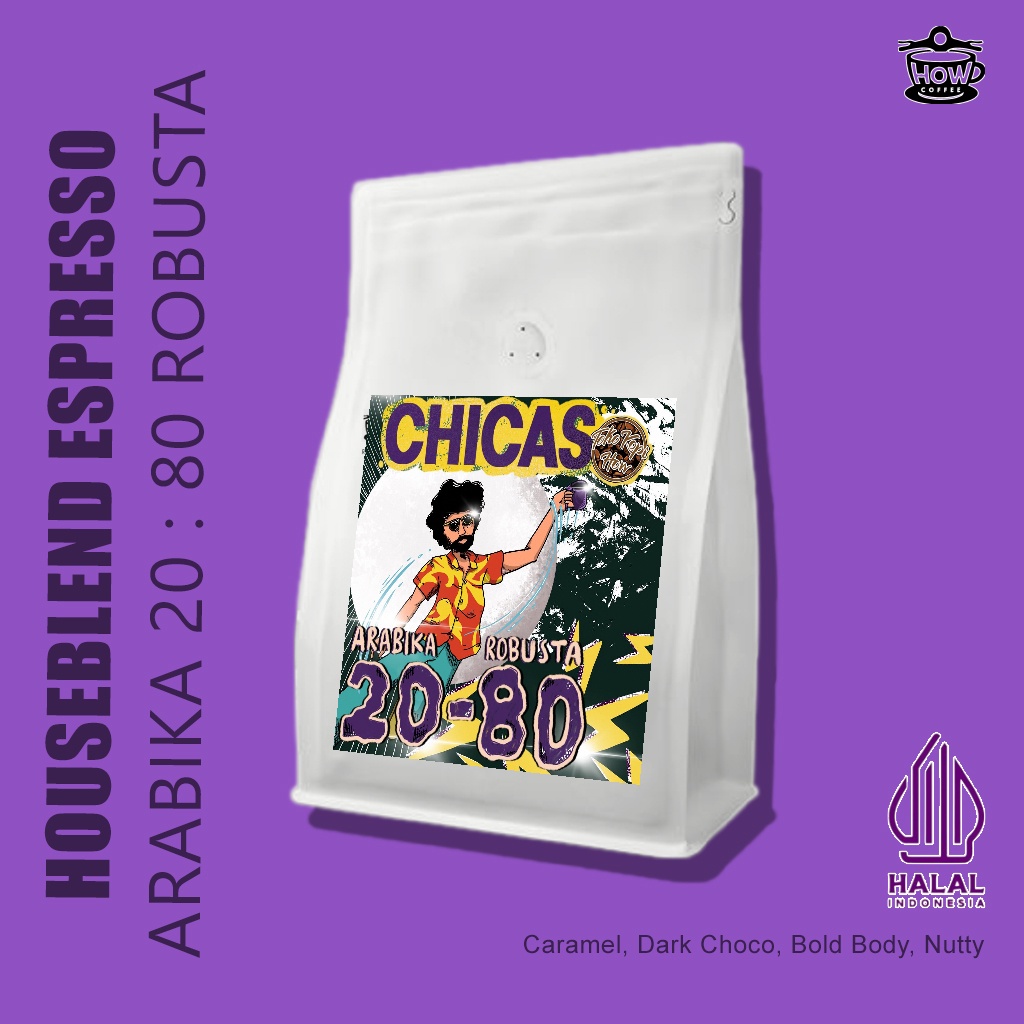 

CHICAS BLEND 1KG - Espresso Blend Arabika 20% Robusta 80%