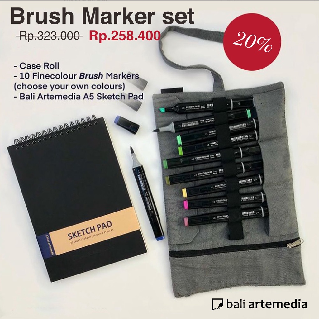 Bali Artemedia Brush Marker Set