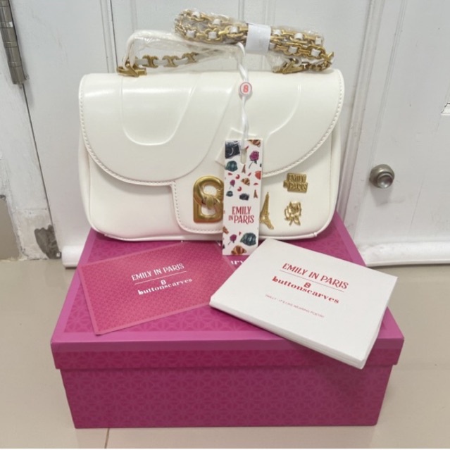 [NEW] Emily Alma Flap Medium Le Blanc, Anna Vanity Bag Taupe, Zoey Denim Bag B Peach & Beige, Audrey