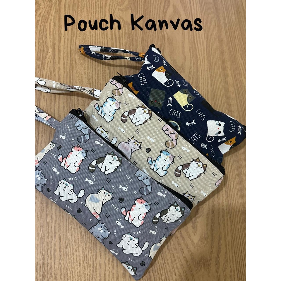 

Bellino - Pouch Tempat Pensil Motif Lucu Dompet Serbaguna Kanvas Tali Handle Bag Lucu Mini Murah Dengan Resleting Pouch Serbaguna Motif Bahan Kanvas Zipper Dengan Tali