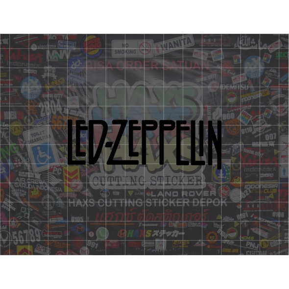 Cutting Sticker Led Zeppelin Ukuran 8 Cm Untuk Motor Mobil