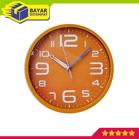 Jam Dinding Tembok Analog ORANGE 2008