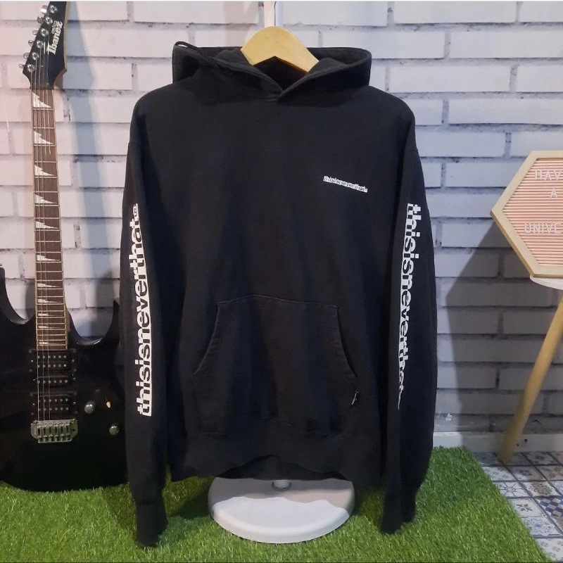 SALE THISISNEVERTHAT HOODIE BLACK