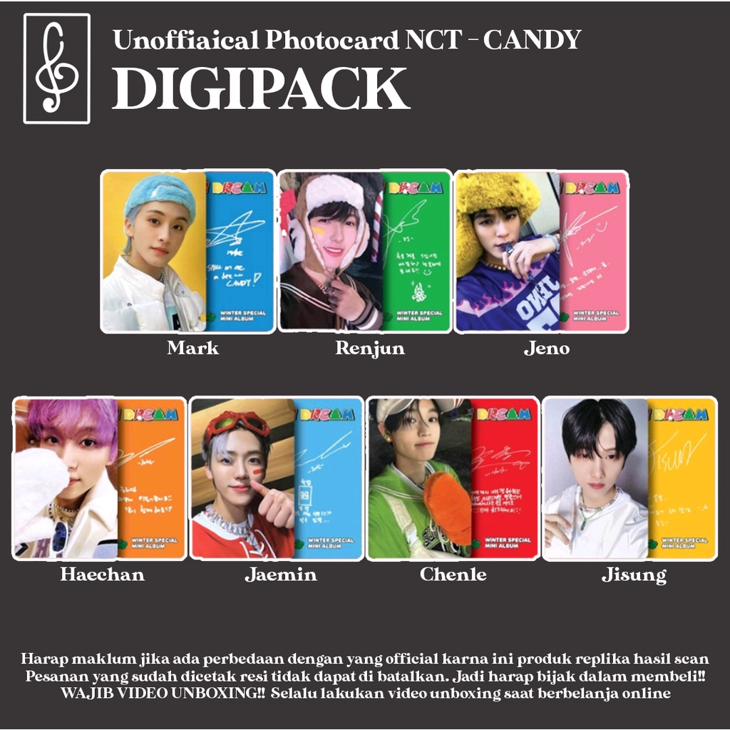 [REPLIKA NCT DREAM] PHOTOCARD CANDY UNOFFICIAL