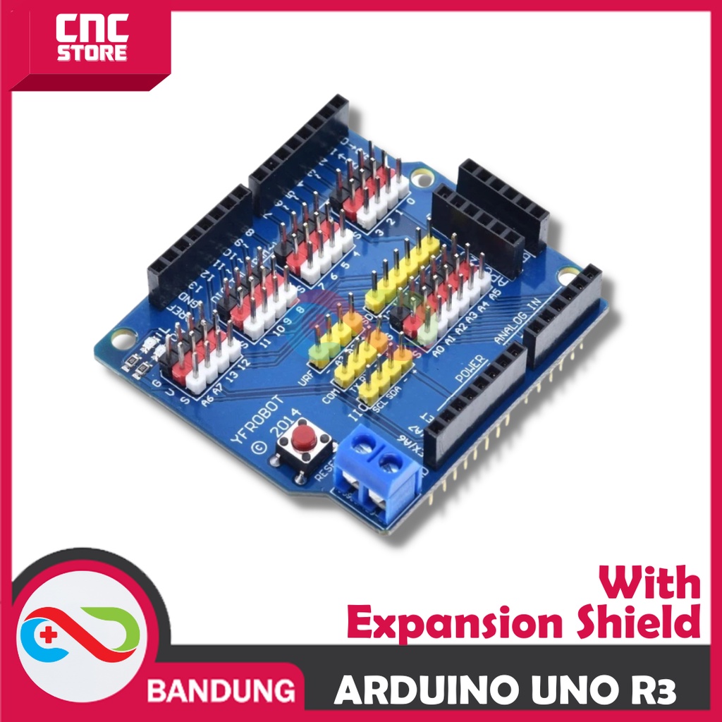 ARDUINO UNO R3 ATMEGA328P ATMEGA 16U2 PLUS EXPANSION SHIELD