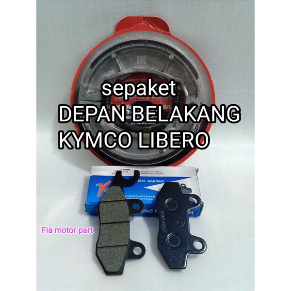 KAMPAS REM DEPAN BELAKANG SET MOTOR KYMCO LIBERO