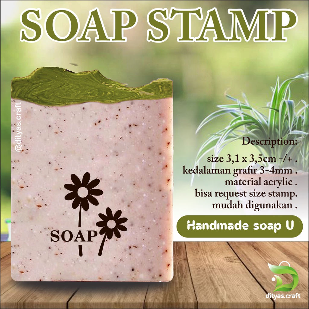 

soap stamp / stempel sabun / handmade soap code U