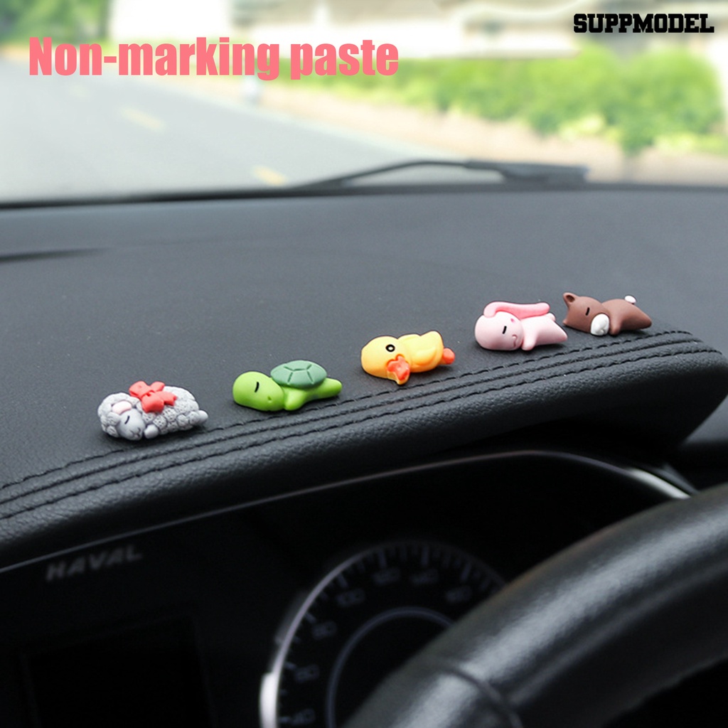 [Dekorasi] Animal Ornament Lucu Non-marking Resin Mobil Kura-Kura Beruang Domba Ornamen Untuk Mobil