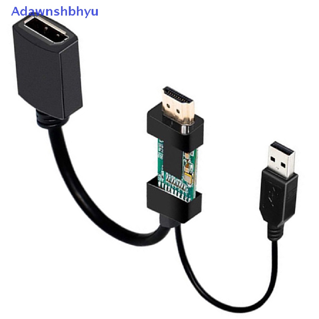 Adhyu 4K USB Powered HDMI Male to DP Display Port Female Adapter Converter Devices ID