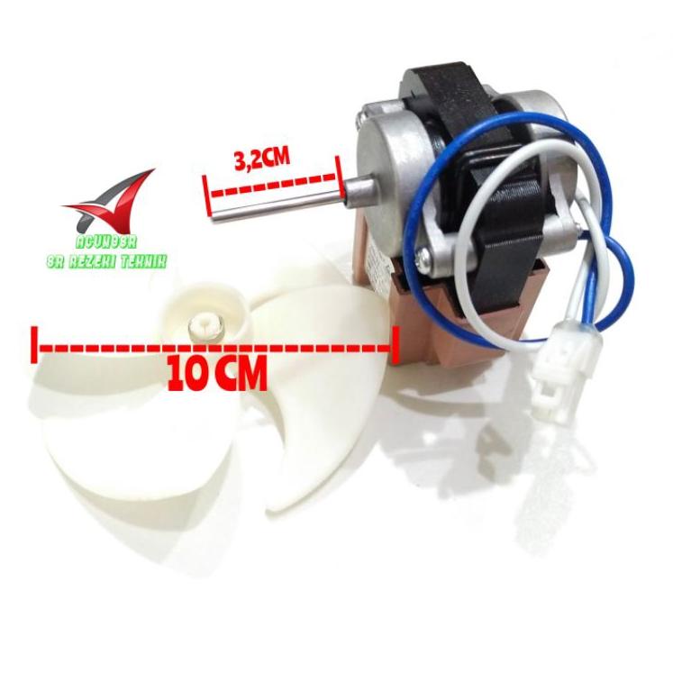 Stok Terbatas Motor fan kulkas Polytron original 2 pintu | Motor fan + baling- baling